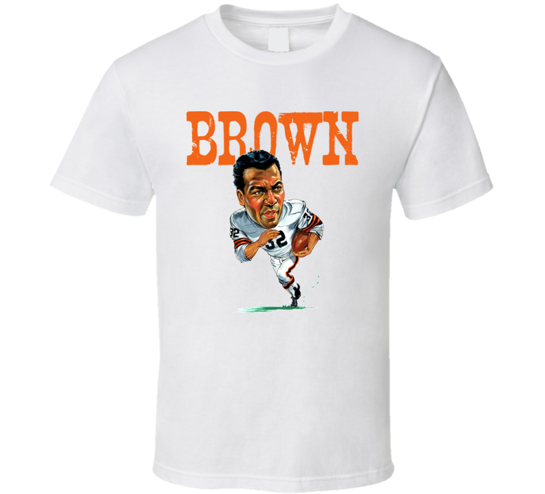 Jim Brown Caricature Cleveland Football T Shirt Jim Brown Caricature Cleveland Football T Shirt