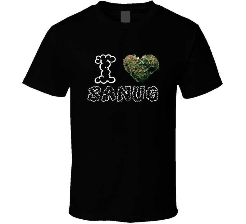 I Heart Love Sanug Strain Weed Marijuana Stoner Pot T Shirt