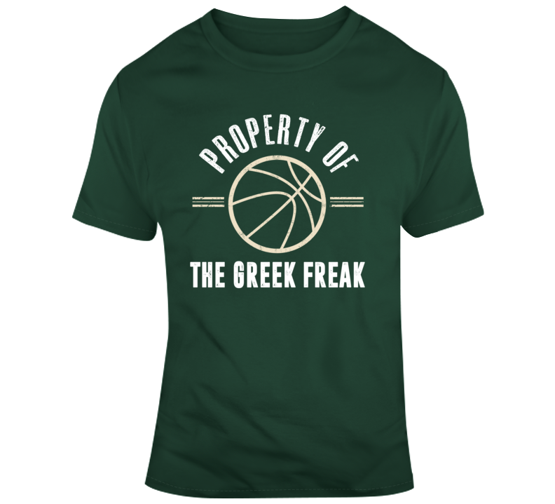 Property Of The Greek Freak Giannis Milwaukee Basketball T Shirt Property Of The Greek Freak Giannis Milwaukee Basketball T Shirt