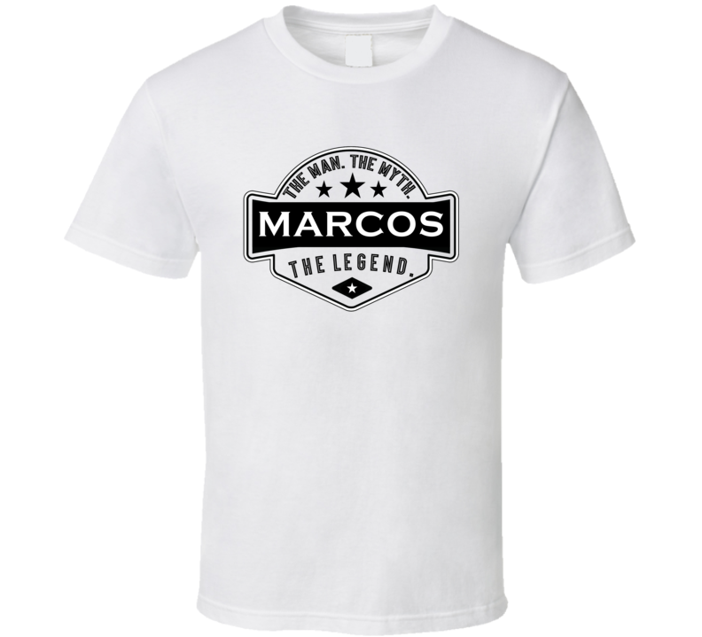 Marcos Man Myth Legend Trendy Logo Label Style Cool Name T Shirt