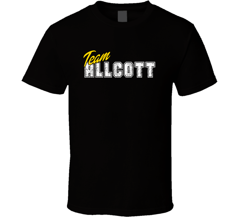 Team Allcott Cool Custom Family Sports Last Name Reunion T Shirt