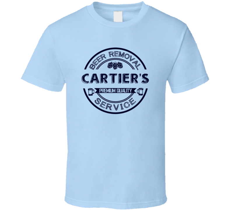 Cartier's Beer Removal Service Personalized Party T Shirt