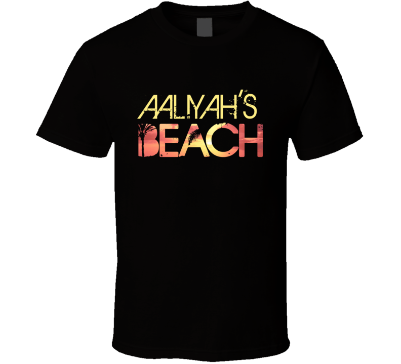 Aaliyah's Beach Personalized Cool Party T Shirt