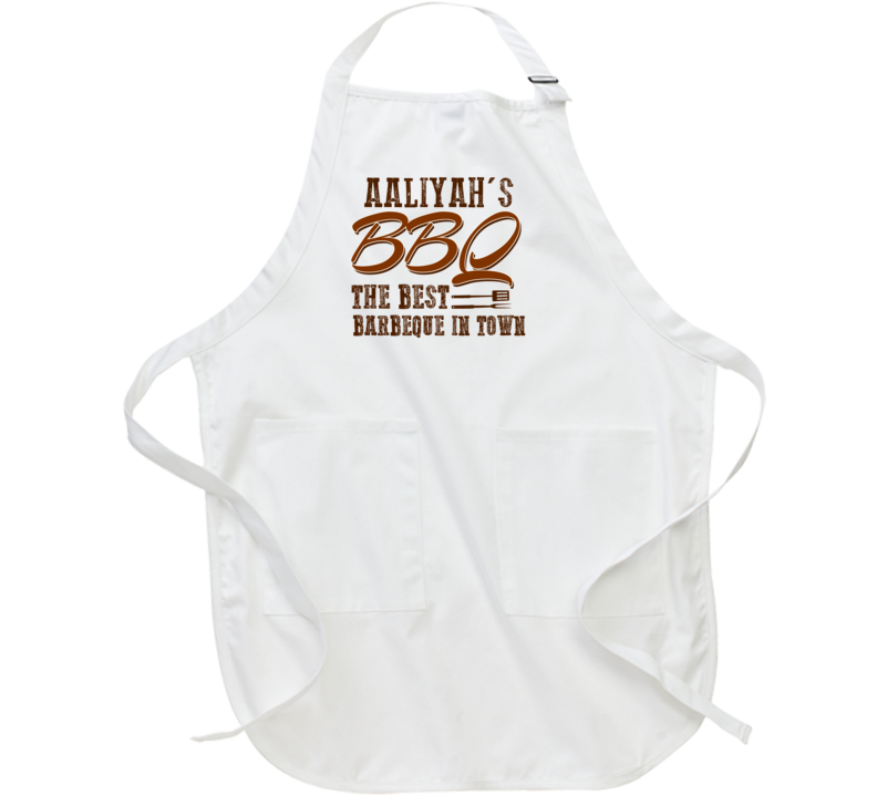 Aaliyah's BBQ Best In Town Cool Personalized Grill Cook Apron Aaliyah's BBQ Best In Town Cool Personalized Grill Cook Apron
