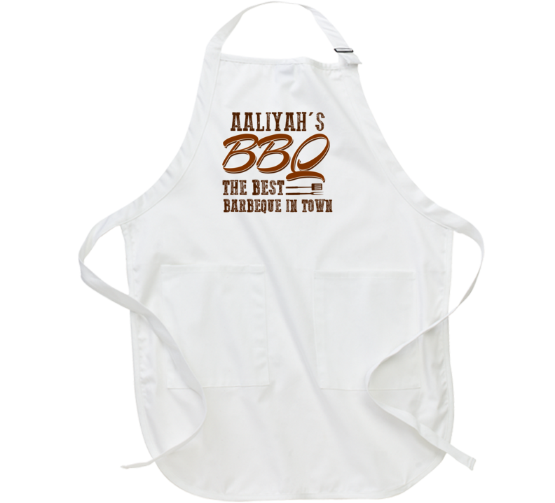 Aaliyah's BBQ Best In Town Cool Personalized Grill Cook Apron