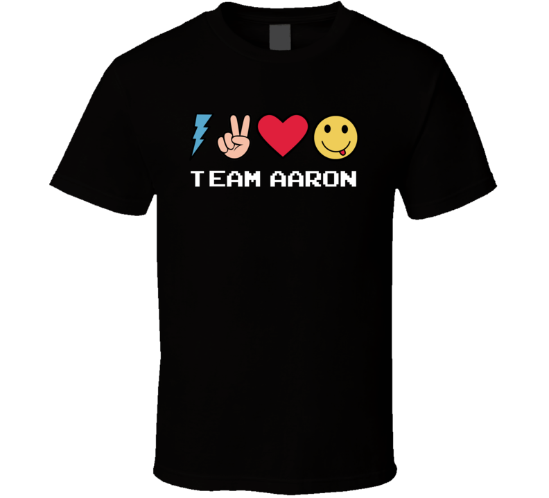 Team Aaron Custom Name Trending Gwen Emoji Heart T Shirt