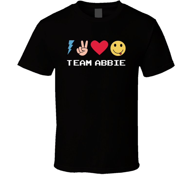 Team Abbie Custom Name Trending Gwen Emoji Heart T Shirt