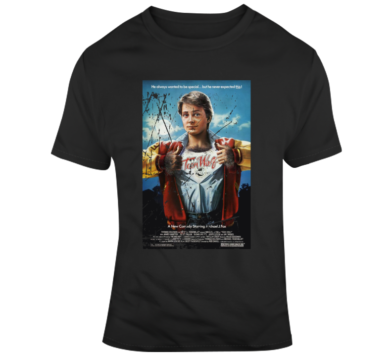 Cult Classic 80's Movie Teen Wolf Poster Movie Fan Distressed T Shirt