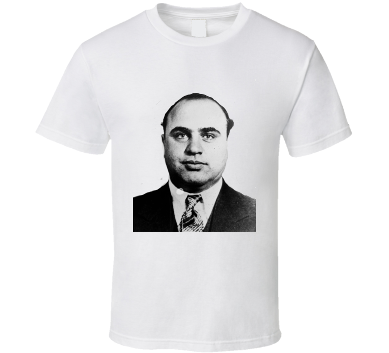 New American Gangster Al Capone Mug Shot Classic Mobster T Shirt New American Gangster Al Capone Mug Shot Classic Mobster T Shirt