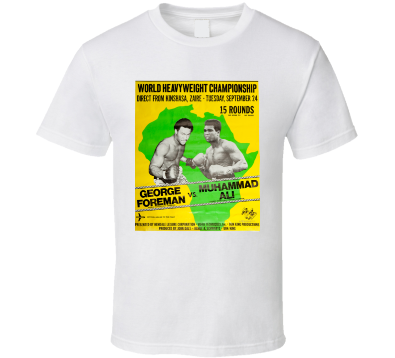 New Vintage Rumble In The Jungle Ali Foreman Boxing Poster T Shirt New Vintage Rumble In The Jungle Ali Foreman Boxing Poster T Shirt
