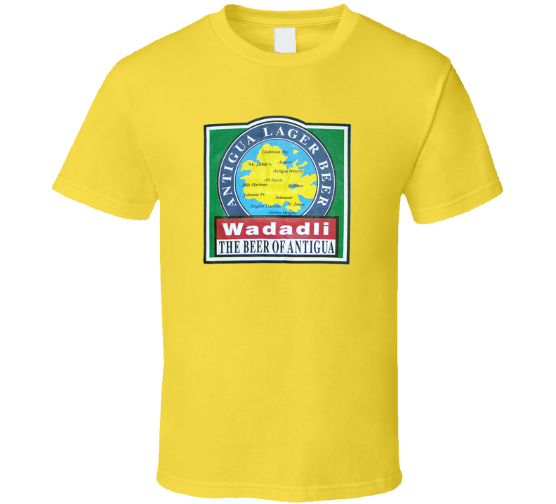 New Wadadli Beer Antigua Lager Brewed T Shirt New Wadadli Beer Antigua Lager Brewed T Shirt