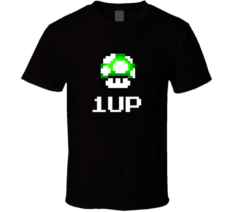 New 16 bit 1 Up Mushroom Mario T Shirt All Sizes New 16 bit 1 Up Mushroom Mario T Shirt All Sizes