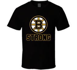 Boston  B Strong Marathon Tribute Hockey Bruins Logo T Shirt