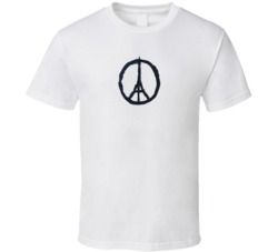 Paris Peace symbol Eiffel Tower Solidarity France Memorial Terror Attack Memorial T Shirt 17269268