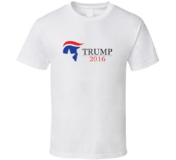 Donald Trump Campaign Hair Presidential White 2016 T Shirt 18200483