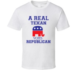 A Real Texan Votes Republican Party Political T Shirt 34680930