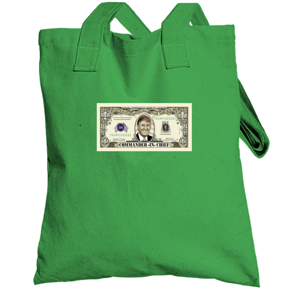 Donald Trump On Usa Million Dollar Bill Graphic Totebag Donald Trump On Usa Million Dollar Bill Graphic Totebag