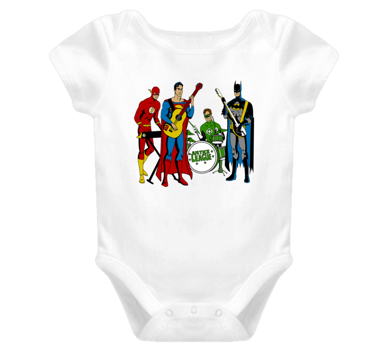 Justice League Band Baby one piece Justice League Band Baby one piece
