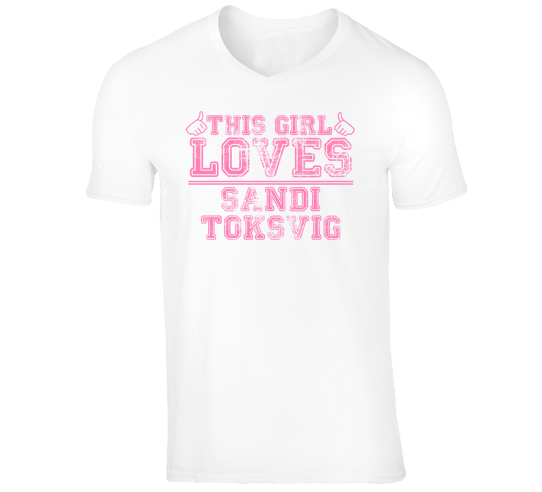 Sandi Toksvig Funny Comedian Comedy This Girl Loves Pink V-Neck T shir