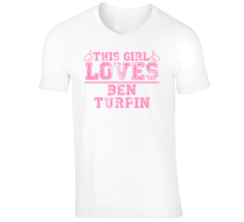 Ben Turpin Funny Comedian Comedy This Girl Loves Pink V-Neck T shirt Ben Turpin Funny Comedian Comedy This Girl Loves Pink V-Neck T shirt