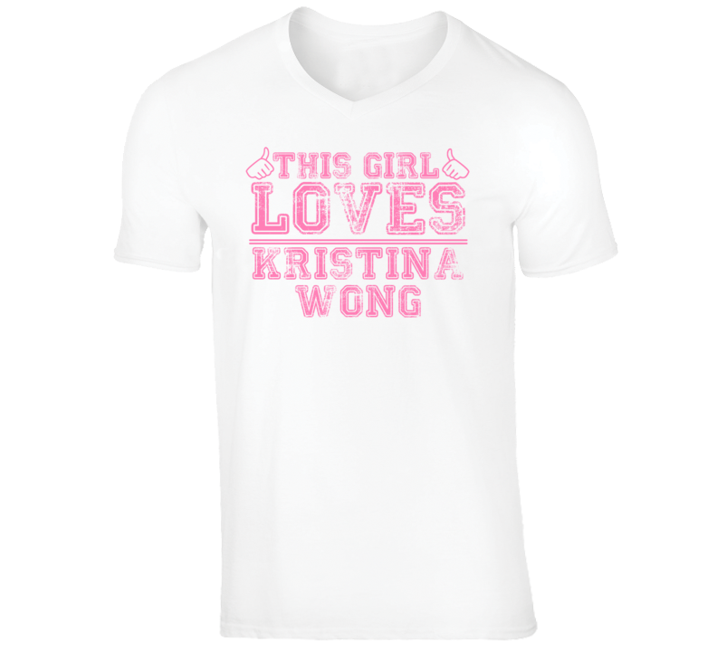 Kristina Wong Funny Comedian Comedy This Girl Loves Pink V-Neck T shir