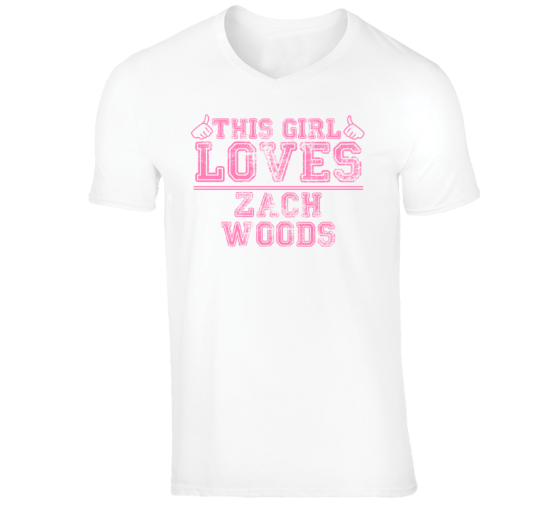 Zach Woods Funny Comedian Comedy This Girl Loves Pink V-Neck T shirt