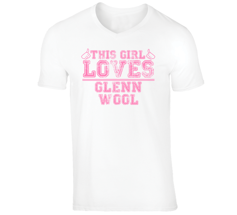 Glenn Wool Funny Comedian Comedy This Girl Loves Pink V-Neck T shirt
