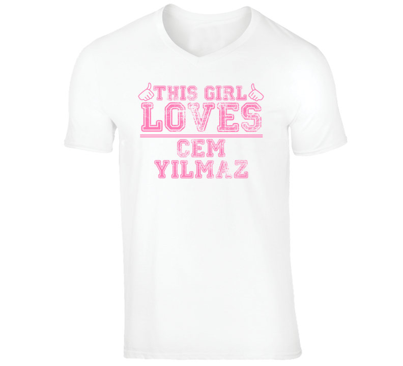 Cem Yilmaz Funny Comedian Comedy This Girl Loves Pink V-Neck T shirt Cem Yilmaz Funny Comedian Comedy This Girl Loves Pink V-Neck T shirt