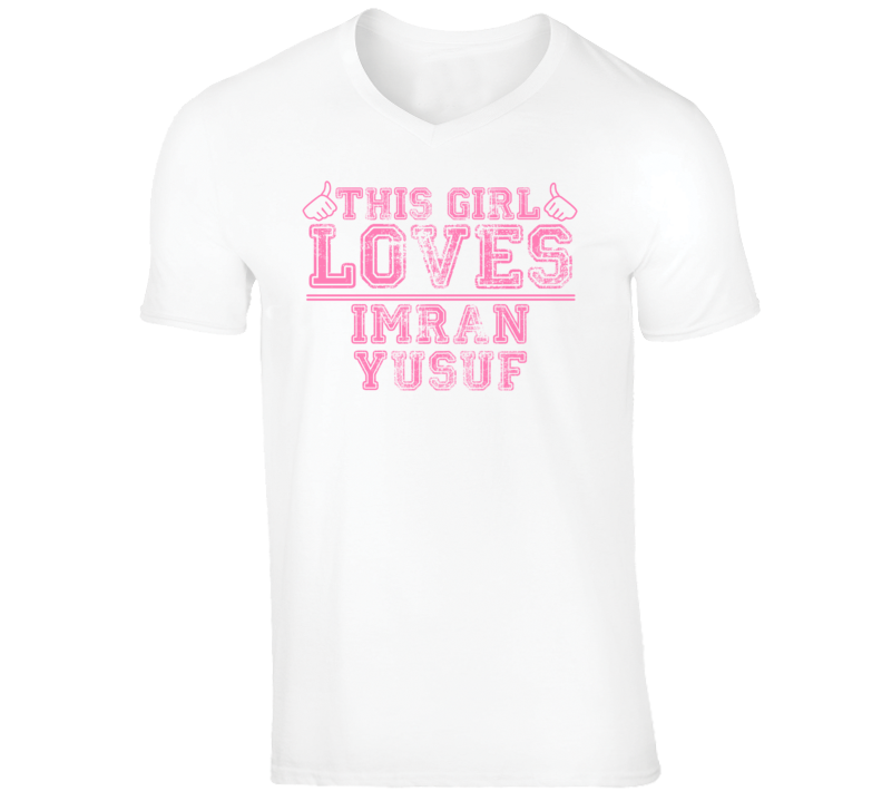 Imran Yusuf Funny Comedian Comedy This Girl Loves Pink V-Neck T shirt Imran Yusuf Funny Comedian Comedy This Girl Loves Pink V-Neck T shirt