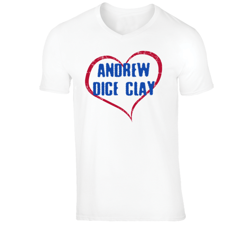 Andrew Dice Clay Funny Comedian Comedy Big Heart Love For V-Neck T shi Andrew Dice Clay Funny Comedian Comedy Big Heart Love For V-Neck T shi