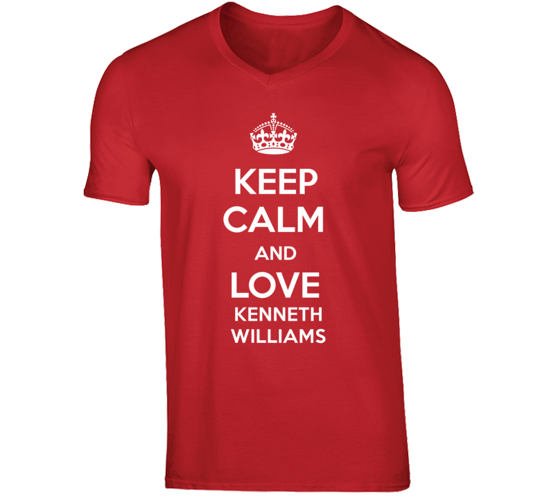 Kenneth Williams Funny Comedian Comedy Keep Calm And Love V-Neck T shi Kenneth Williams Funny Comedian Comedy Keep Calm And Love V-Neck T shi