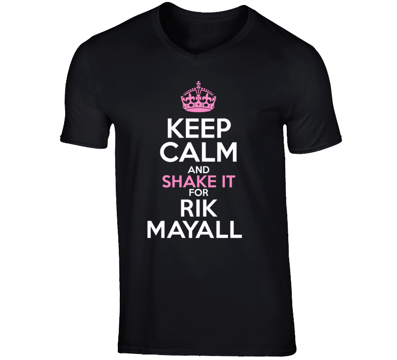 Rik Mayall Funny Comedian Comedy Keep Calm And Shake it For V-Neck T s