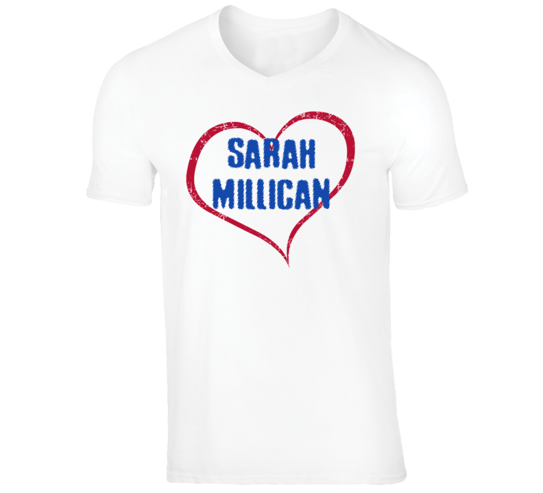 Sarah Millican Funny Comedian Comedy Big Heart Love For V-Neck T shirt Sarah Millican Funny Comedian Comedy Big Heart Love For V-Neck T shirt