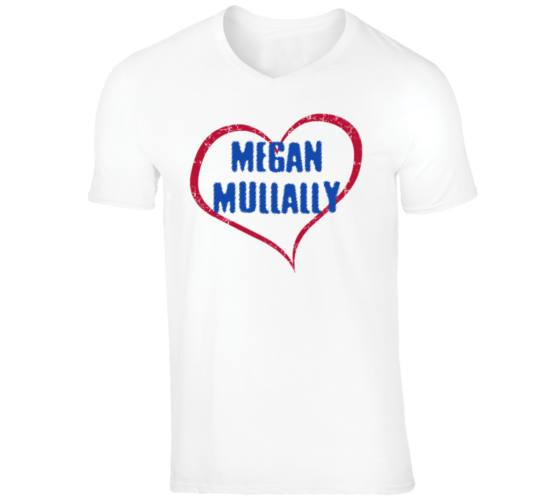 Megan Mullally Funny Comedian Comedy Big Heart Love For V-Neck T shirt