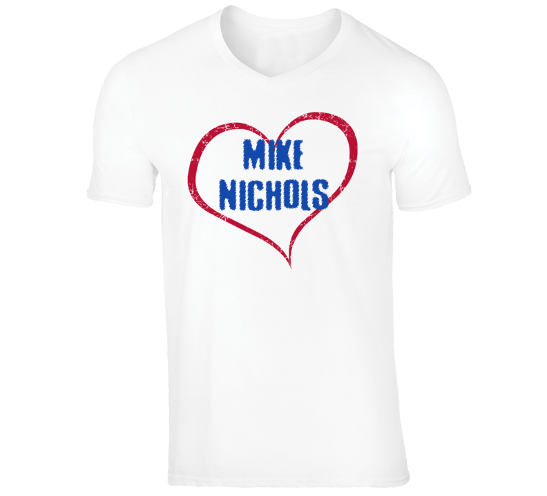 Mike Nichols Funny Comedian Comedy Big Heart Love For V-Neck T shirt