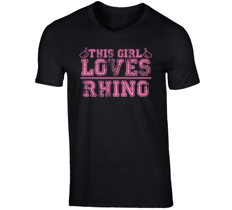 This Girl Loves Rhino Bolt Cartoon Character T Shirt This Girl Loves Rhino Bolt Cartoon Character T Shirt