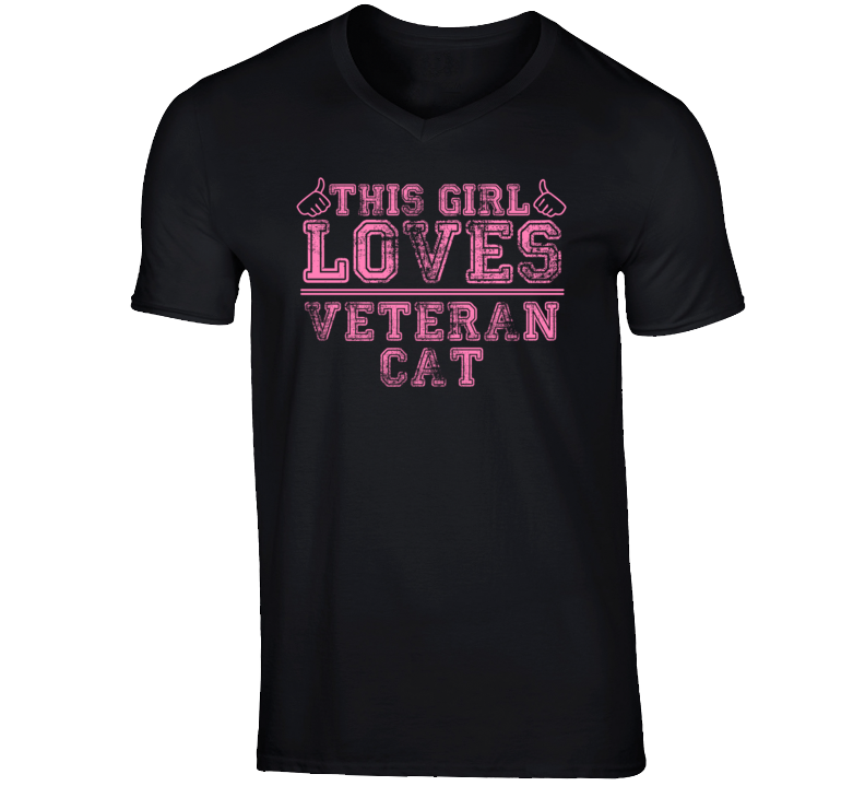 This Girl Loves Veteran Cat Bolt Cartoon Character T Shirt