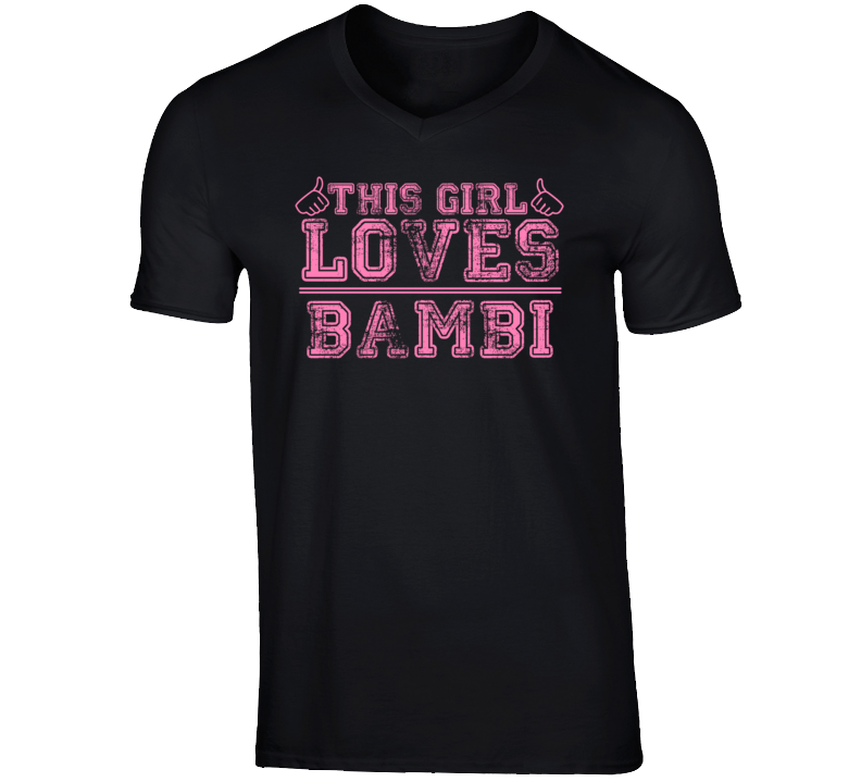 This Girl Loves Bambi Bambi Cartoon Character T Shirt This Girl Loves Bambi Bambi Cartoon Character T Shirt
