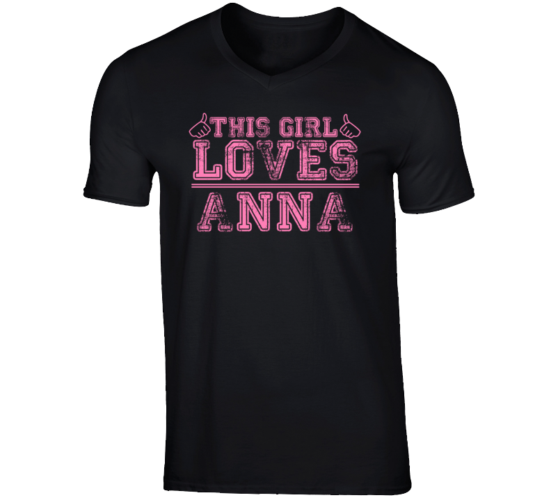This Girl Loves Anna Frozen Cartoon Character T Shirt