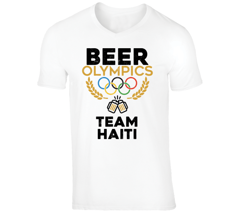 Beer Olympics Team Haiti Country World Funny Drinking T Shirt