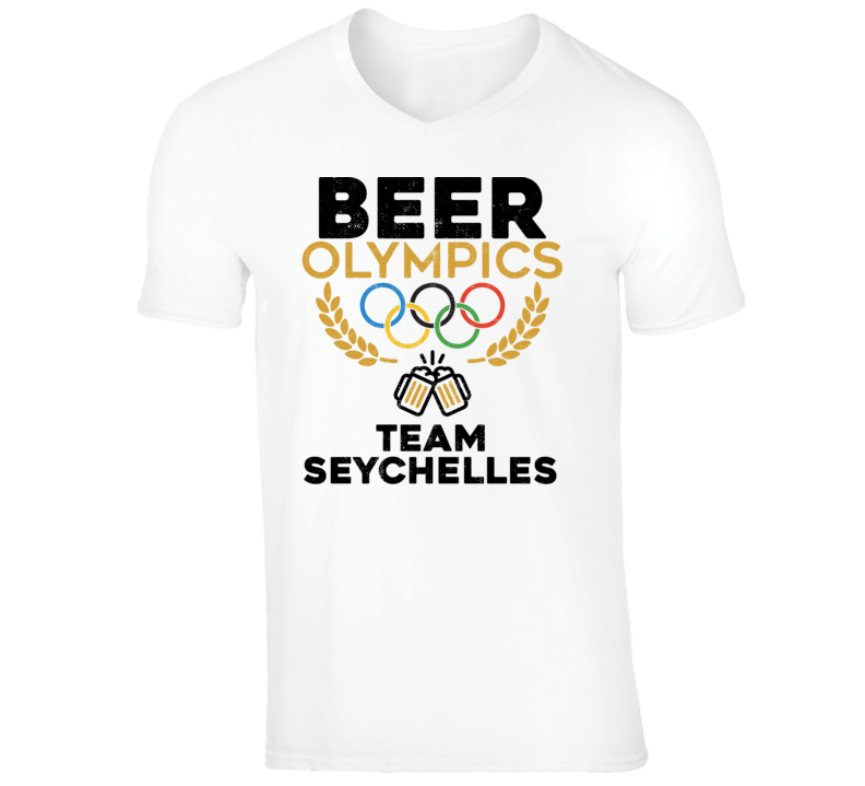 Beer Olympics Team Seychelles Country World Funny Drinking T Shirt