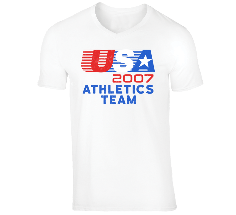 USA 2007 Athletics Team American Olympic Games Athlete Retro T Shirt