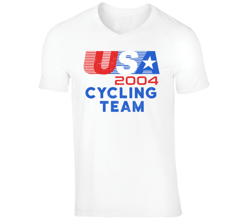 USA 2004 Cycling Team American Olympic Games Athlete Retro T Shirt