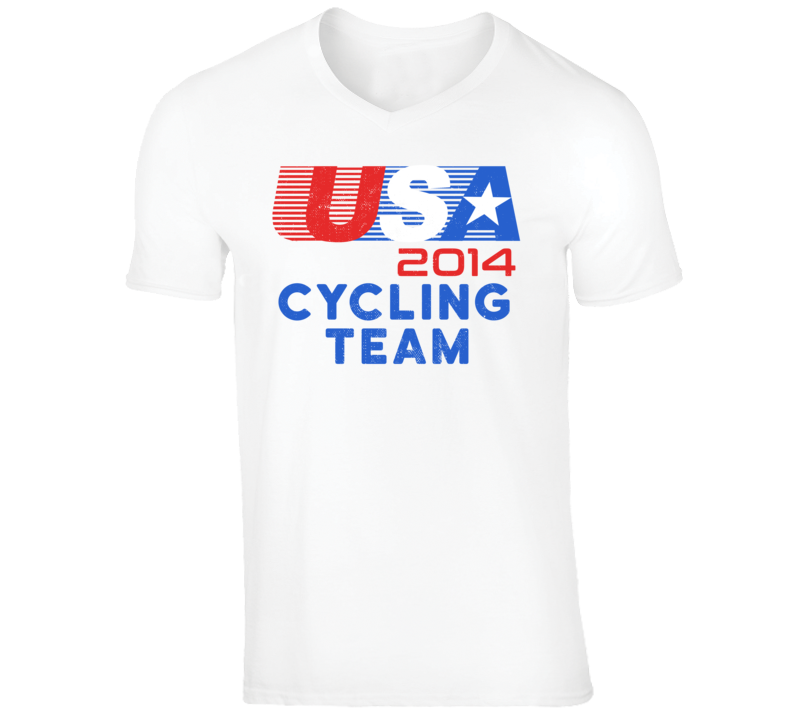 USA 2014 Cycling Team American Olympic Games Athlete Retro T Shirt