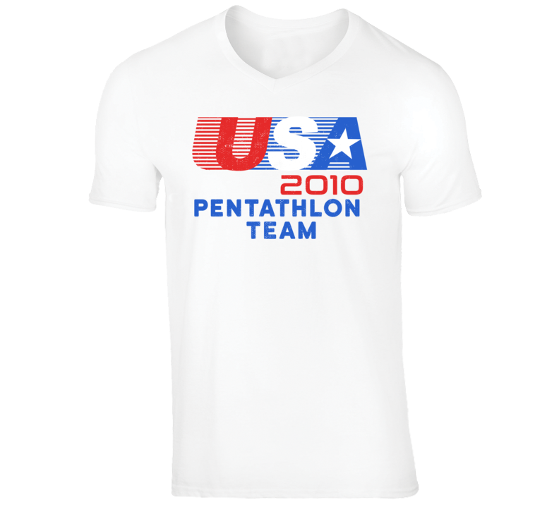 USA 2010 Pentathlon Team American Olympic Games Athlete Retro T Shirt