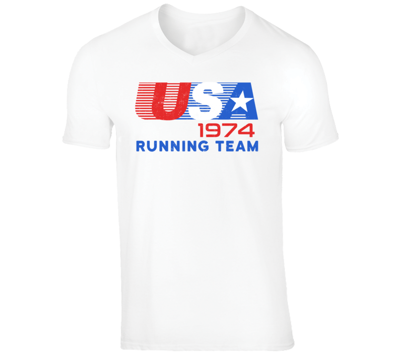 USA 1974 Running Team American Olympic Games Athlete Retro T Shirt