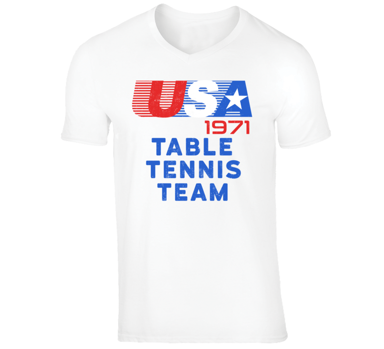 USA 1971 Table Tennis Team American Olympic Games Athlete Retro T Shir