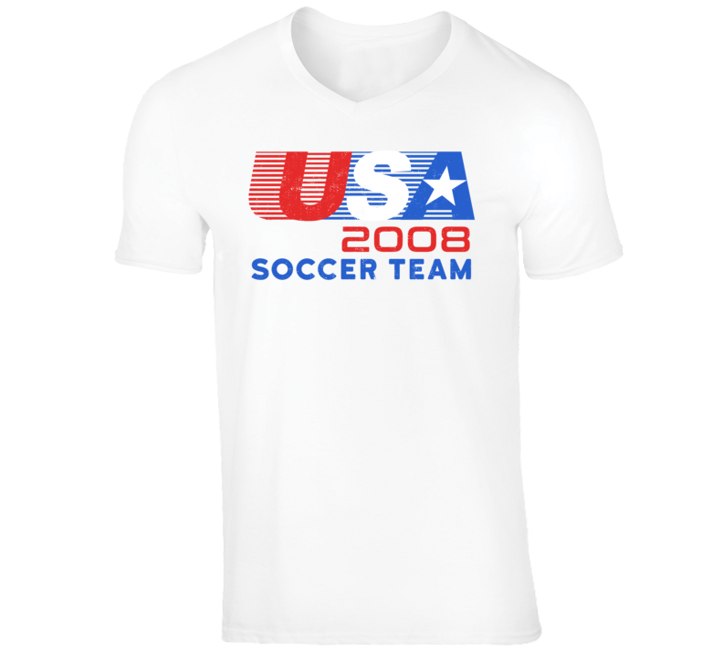USA 2008 Soccer Team American Olympic Games Athlete Retro T Shirt