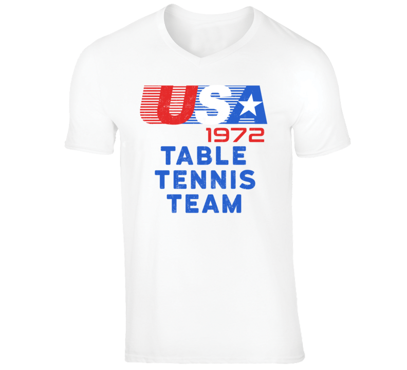 USA 1972 Table Tennis Team American Olympic Games Athlete Retro T Shir