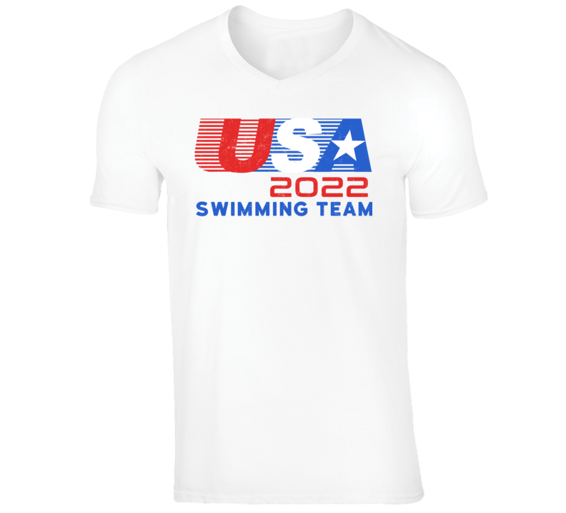 USA 2022 Swimming Team American Olympic Games Athlete Retro T Shirt